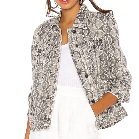 Blank NYC Jackets & Blazers - NEW BLANKNYC DENIM TRUCKER JACKET SNAKE ALONG SZ M
